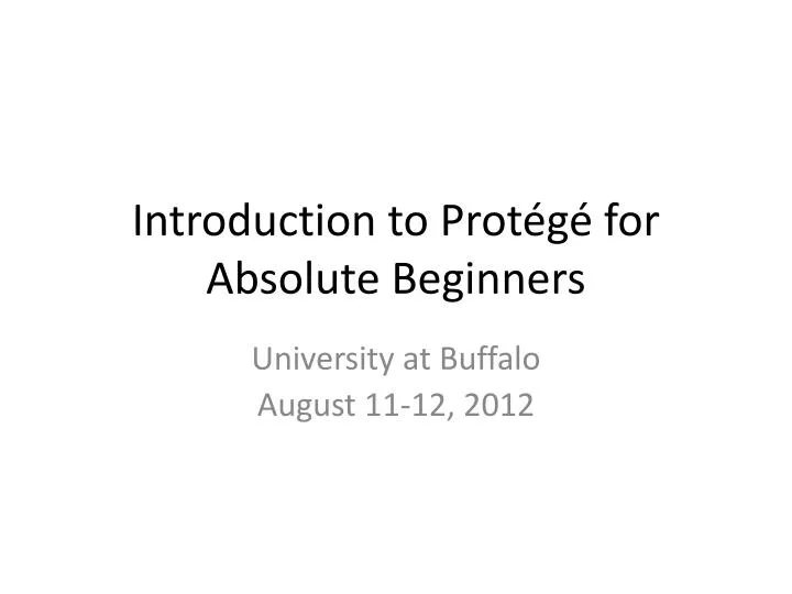 introduction to prot g for absolute beginners