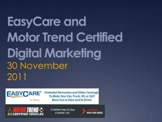 EasyCare and Motor Trend Certified Digital Marketing