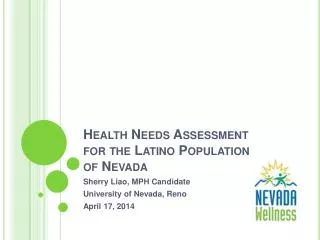 Health Needs Assessment for the Latino Population of Nevada