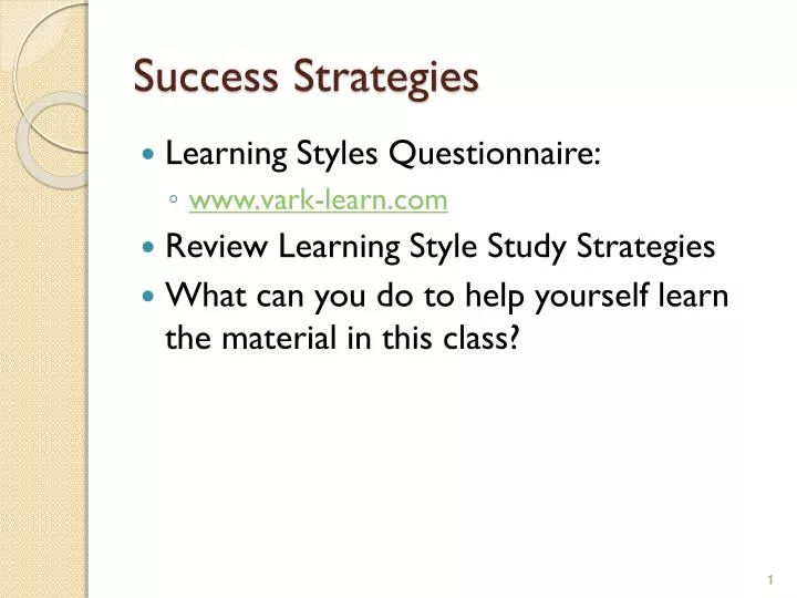 success strategies