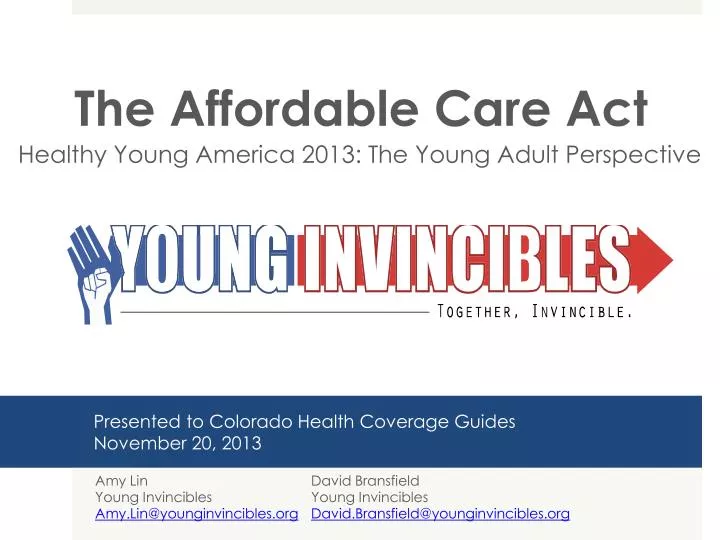 presented to colorado health coverage guides november 20 2013