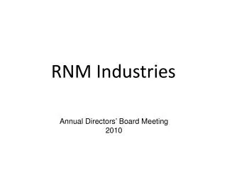 RNM Industries