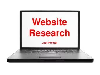 Website Research Lucy Proctor
