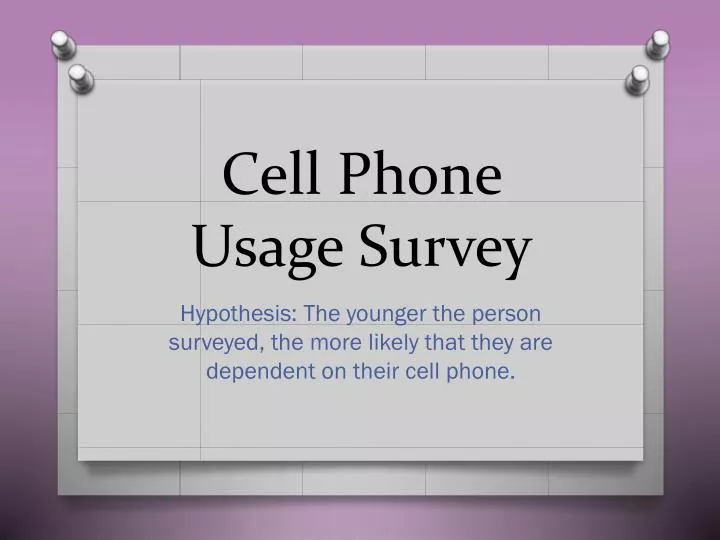 cell phone usage survey