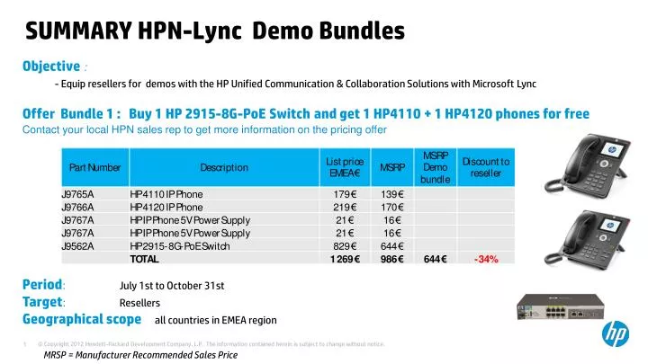 summary hpn lync demo bundles