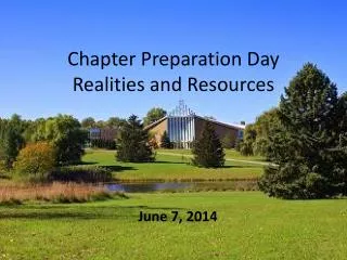 Chapter Preparation Day Realities and Resources