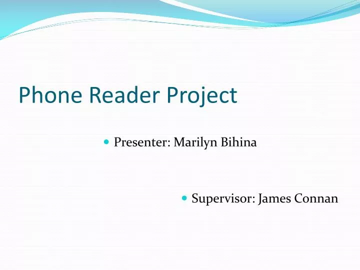 phone reader project