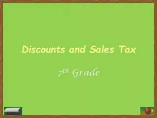 discounts and sales tax