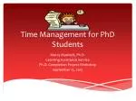 time management skills for phd students