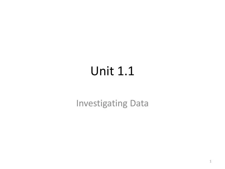 unit 1 1