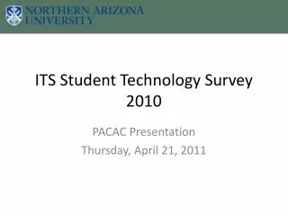 ITS Student Technology Survey 2010