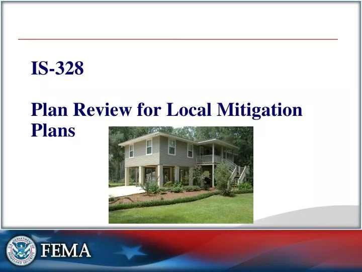 is 328 plan review for local mitigation plans