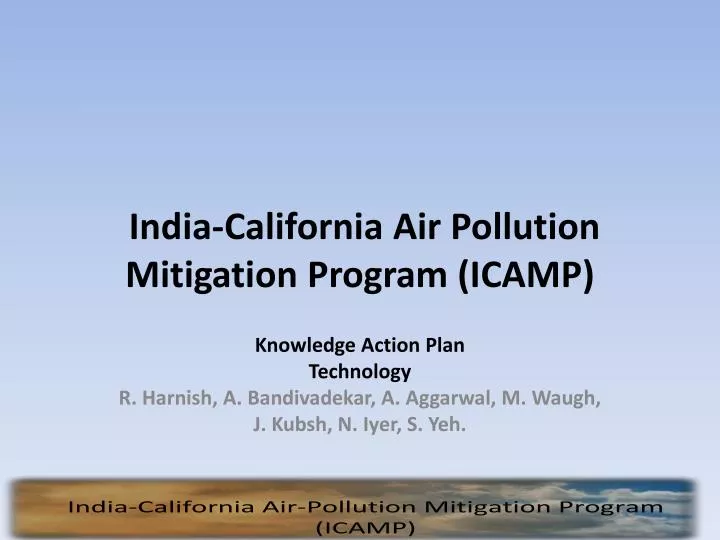 india california air pollution mitigation program icamp