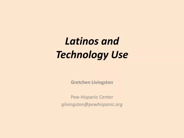 latinos and technology use