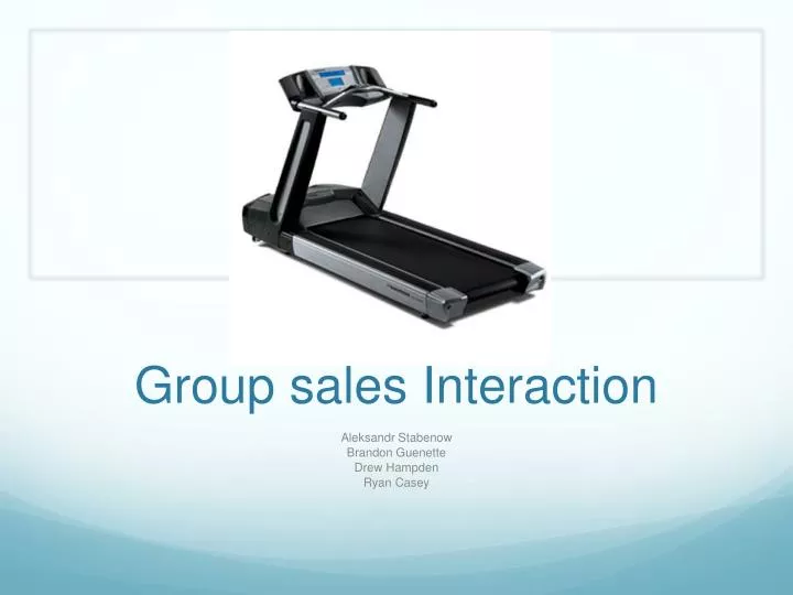 group sales interaction