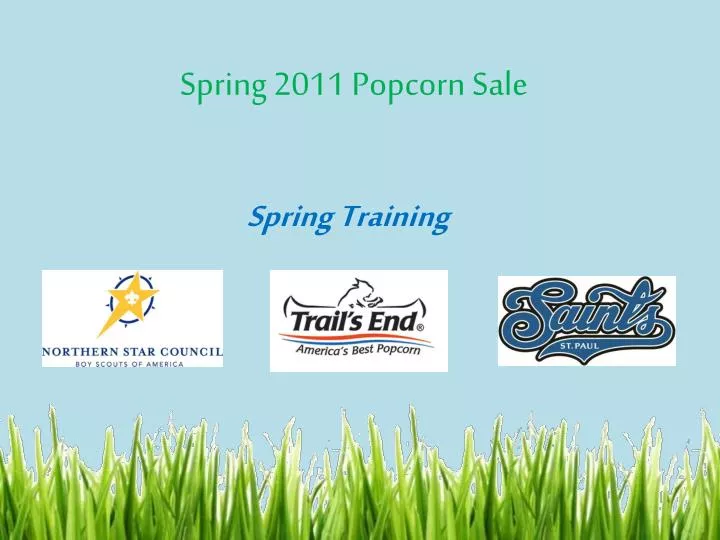 spring 2011 popcorn sale
