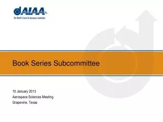 Book Series Subcommittee