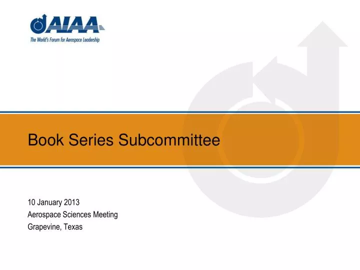 book series subcommittee