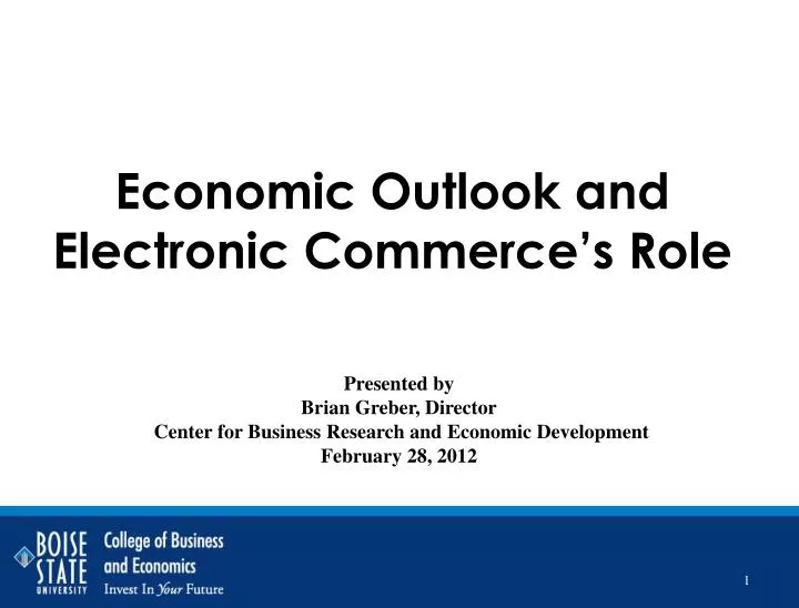 economic outlook and electronic commerce s role