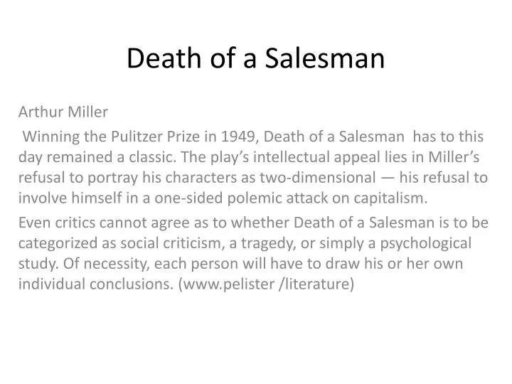 death of a salesman