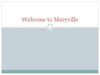 Welcome to Maryville