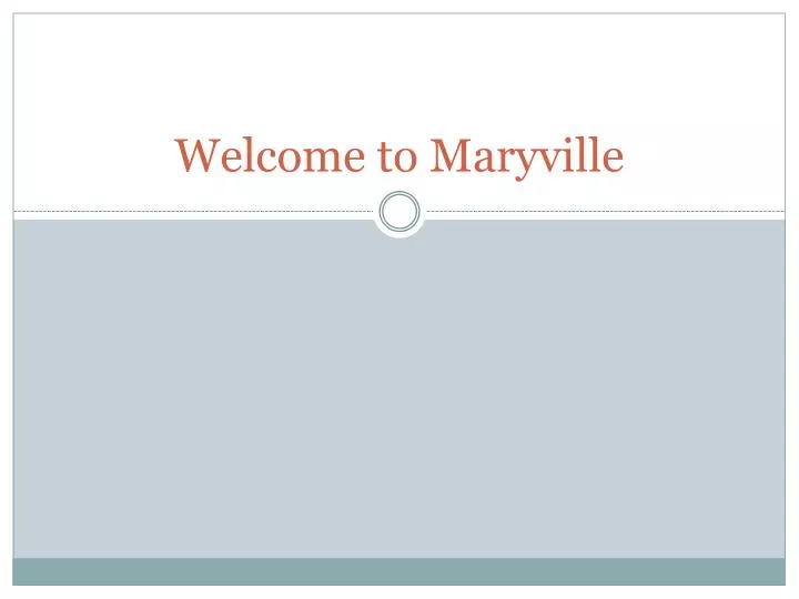 welcome to maryville