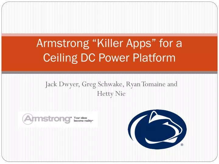 armstrong killer apps for a ceiling dc power platform