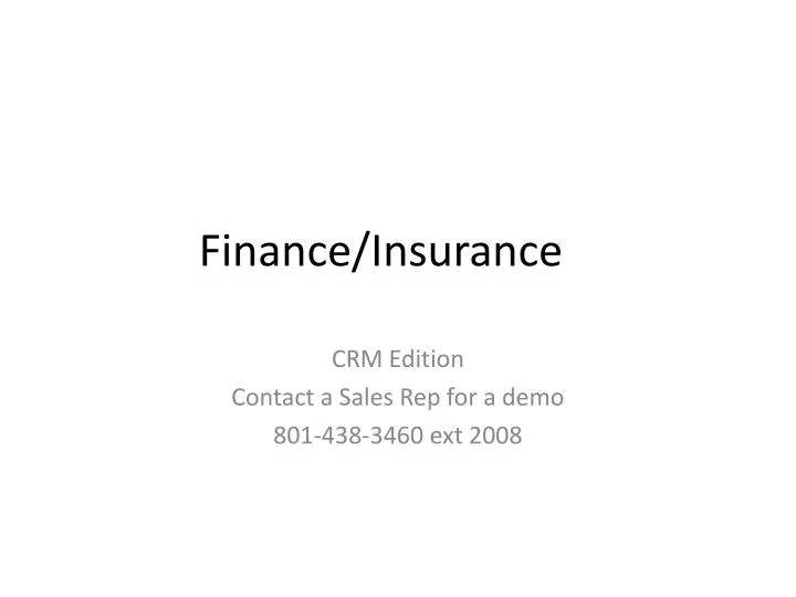finance insurance