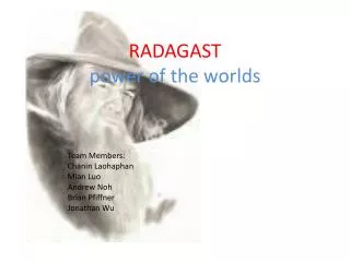 RADAGAST power of the worlds