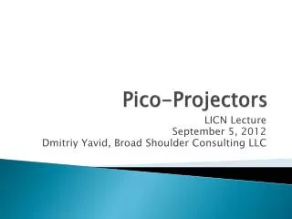 Pico-Projectors