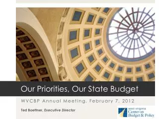 Our Priorities, Our State Budget