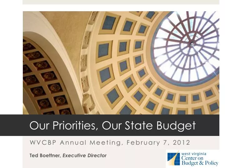 our priorities our state budget