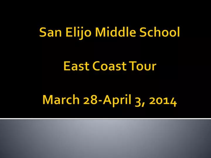 san elijo middle school east coast tour march 28 april 3 2014