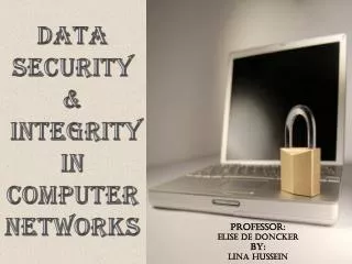 Data Security &amp; Integrity IN COMPUTER Networks