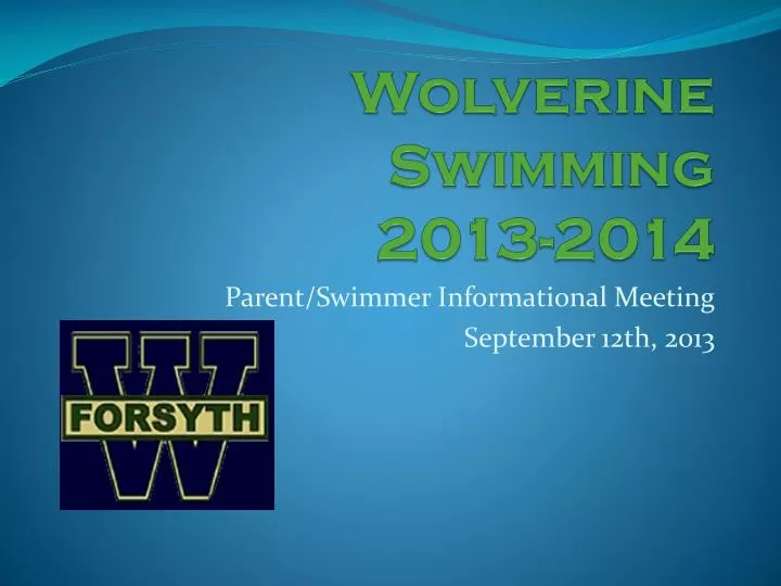 wolverine swimming 2013 2014