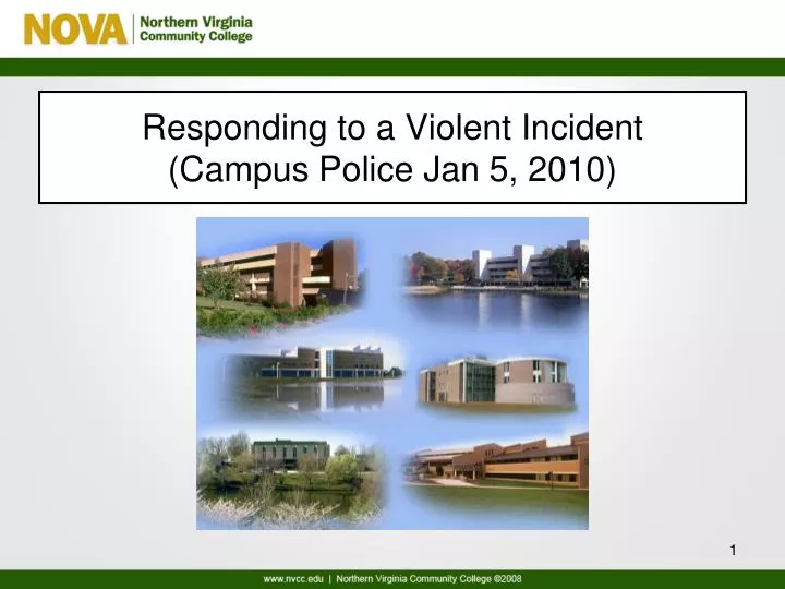 responding to a violent incident campus police jan 5 2010