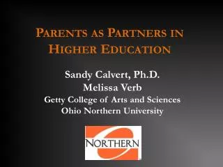 Parents as Partners in Higher Education