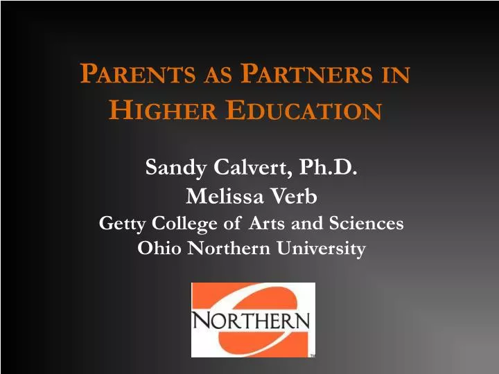 parents as partners in higher education