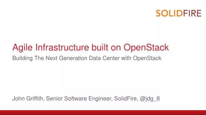 agile infrastructure built on openstack