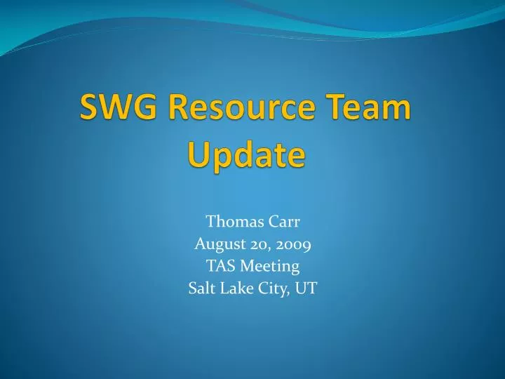 swg resource team update