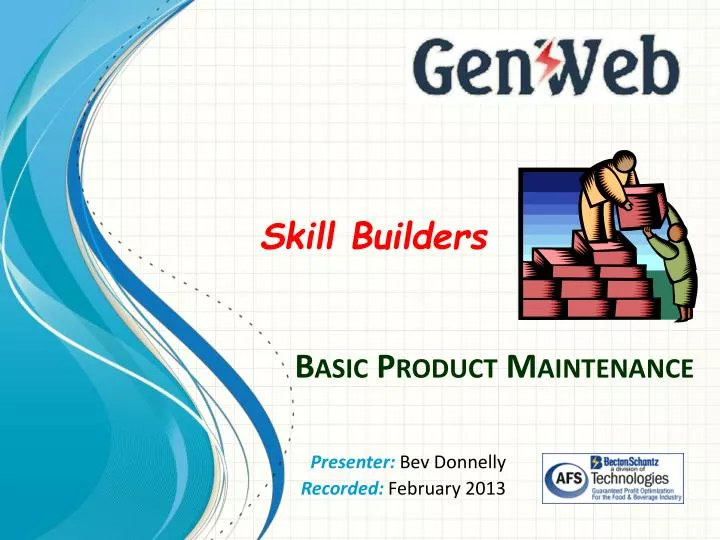 basic product maintenance