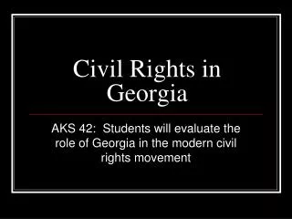 Civil Rights in Georgia