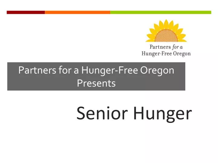 partners for a hunger free oregon presents