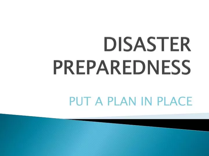 disaster preparedness