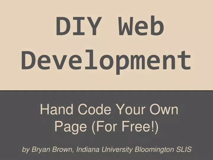 diy web development