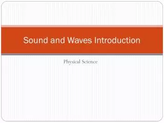 Sound and Waves Introduction