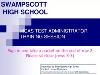 SWAMPSCOTT HIGH SCHOOL