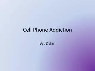 cell phone addiction