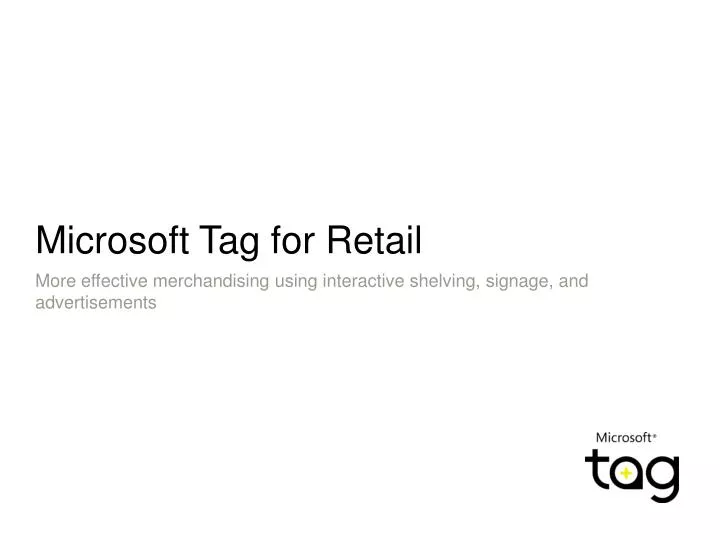 microsoft tag for retail
