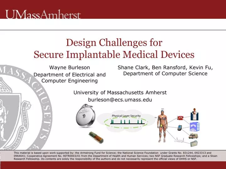 design challenges for secure implantable medical devices